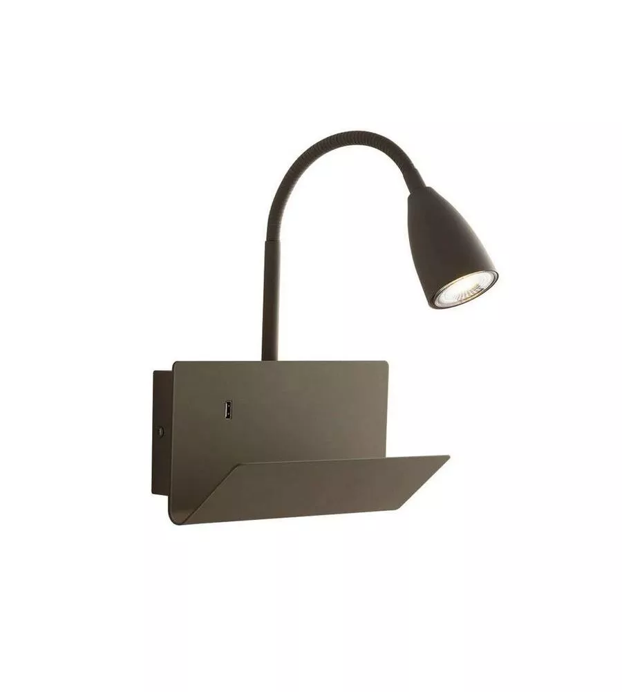 APPLIQUE "GULP" METALLO MARRONE CON ATTACCO USB, 8W