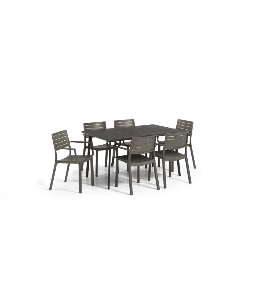 TAVOLO DA ESTERNO KETER "METALEA" IN POLIPROPILENE BRONZO 146X87X75 CM