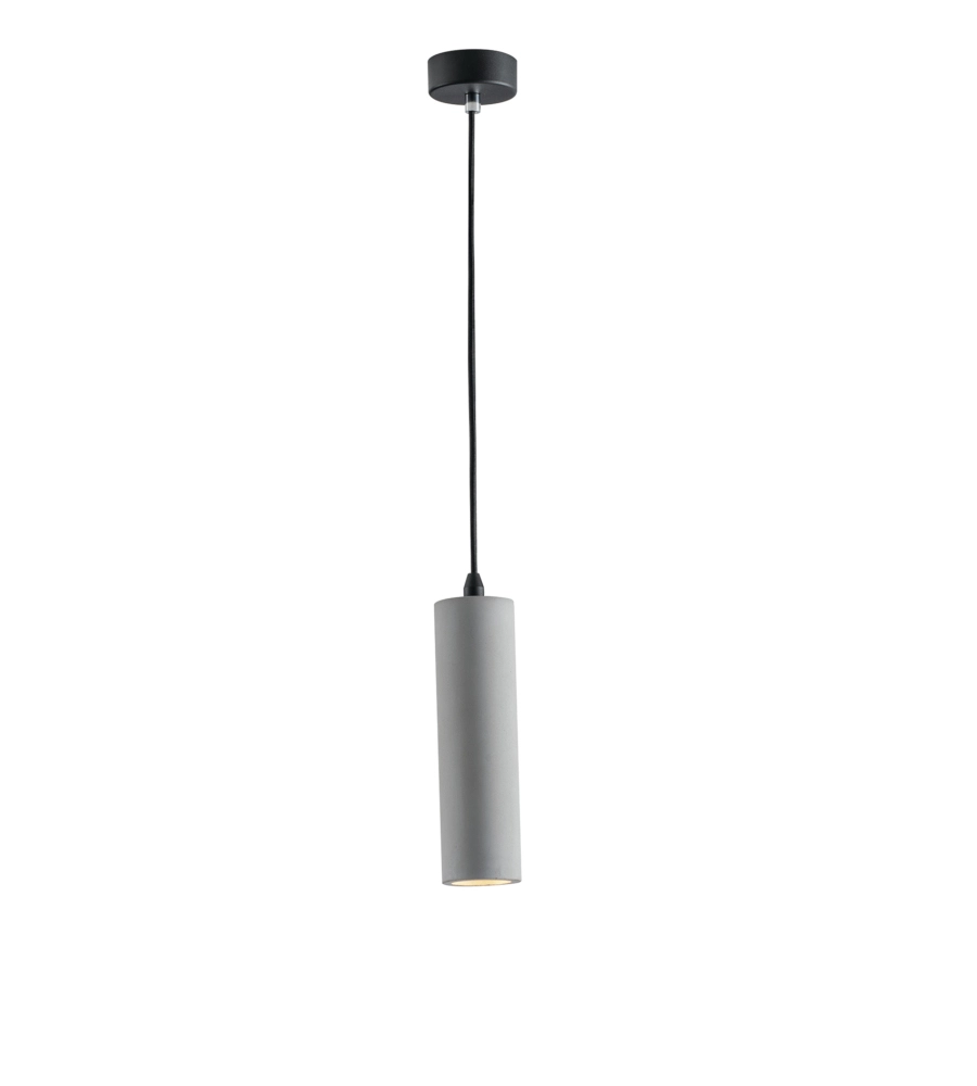 LAMPADA A SOSPENSIONE "KRUK" IN CEMENTO GRIGIO, H 120 CM