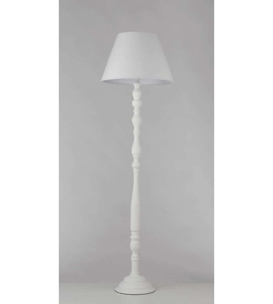 PIANTANA "BOURLESQUE" IN LEGNO BIANCO 156X45 CM, MAX 60W
