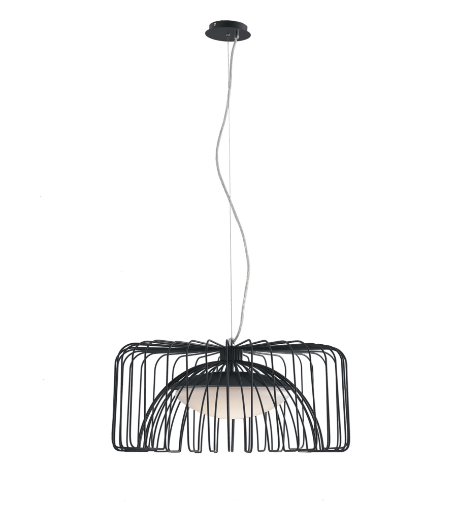 LAMPADA A SOSPENSIONE LED "COUGAR" NERA, Ø50 CM