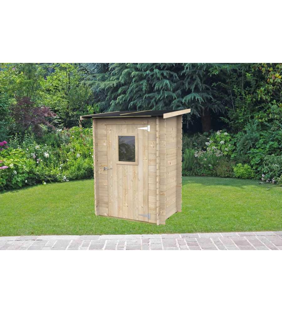 CASETTA IN LEGNO DA GIARDINO ALCE "HOBBY" IN ABETE 146X98X197 CM