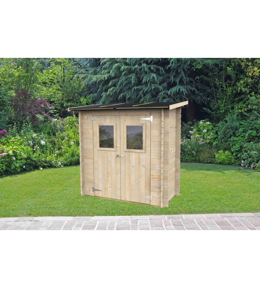 CASETTA IN LEGNO DA GIARDINO ALCE "HOBBY" IN ABETE 198X98X197 CM