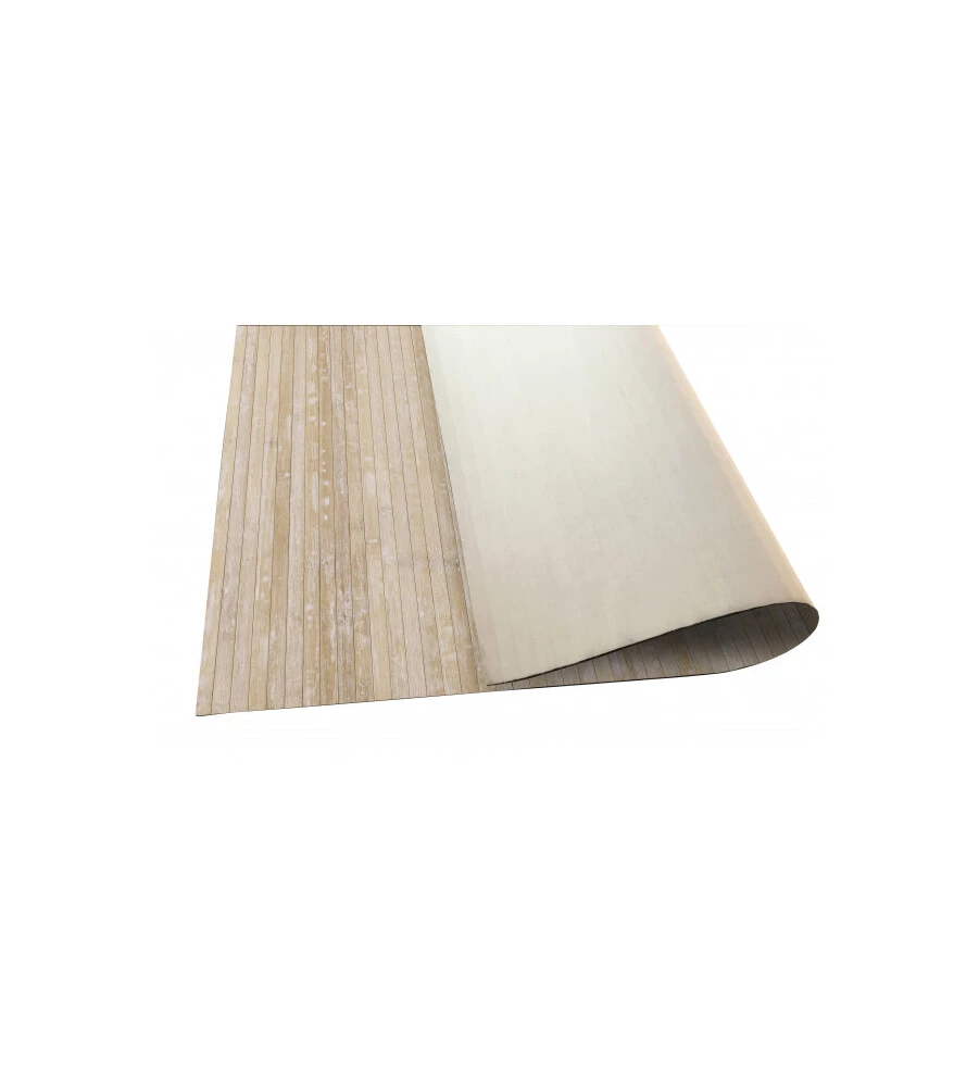 TAPPETO DA INTERNO IN BAMBOO "GESSO", 50X140 CM