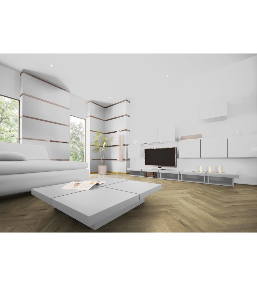 PAVIMENTO LAMINATO ROVERE RUSTICO 8MM AC4 1,238 M² LINEA HERRINGBONE