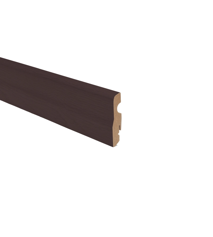 BATTISCOPA MDF ROVERE SCURO 70X18X2400MM
