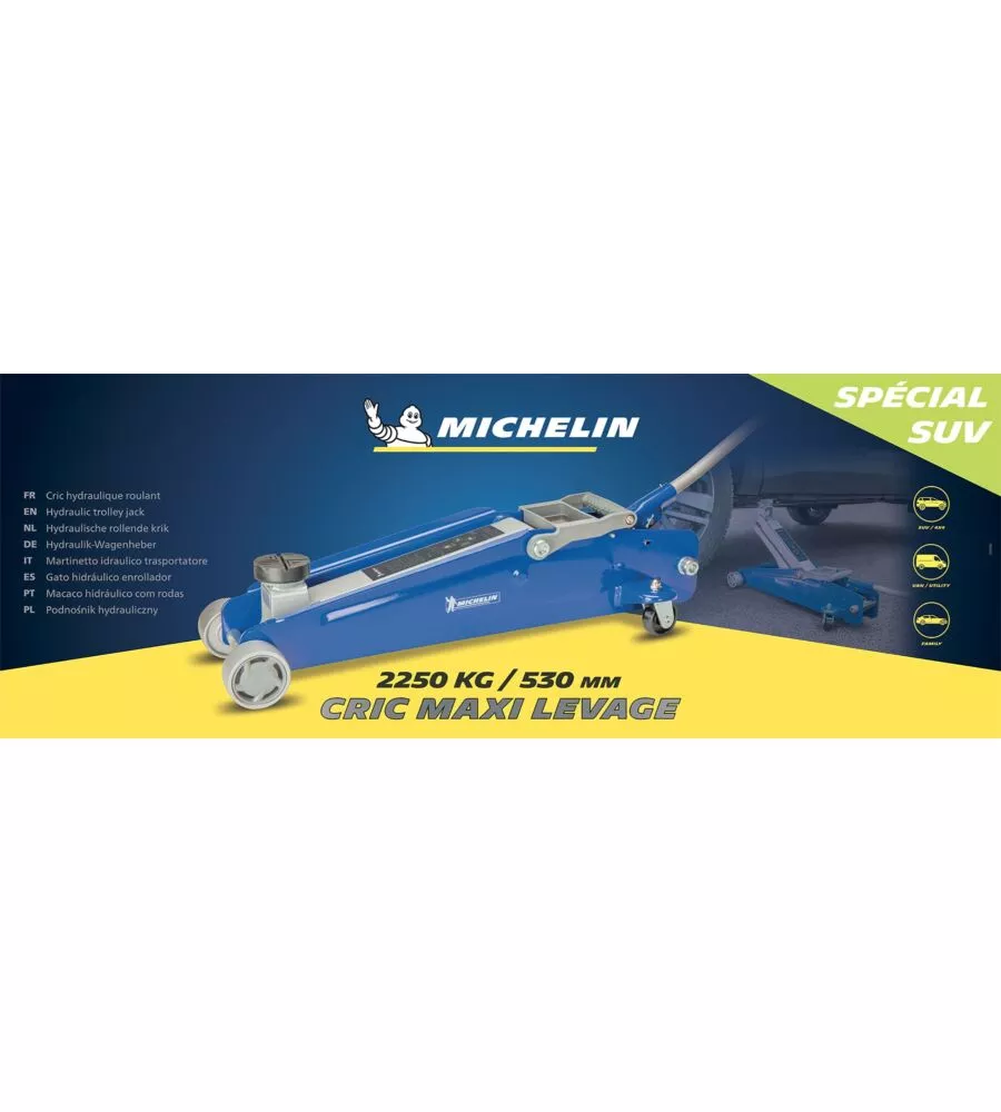 CRIC IDRAULICO A CARRELLO 2,25 T PER SUV CAMPER E FURGONI - MICHELIN