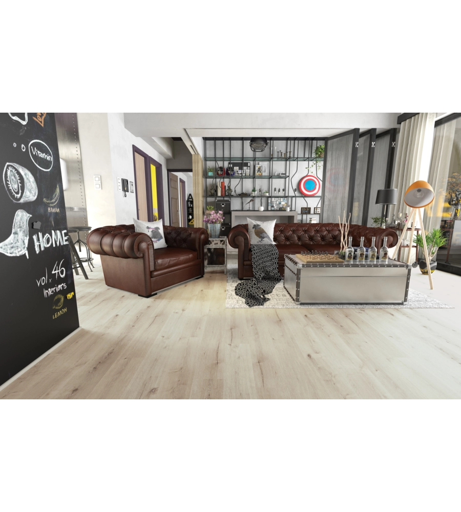 PAVIMENTO SPC 3,5MM ROVERE GRIGIO +1MM TAPPETTINO 2,184 M² AC3 LINEA LIGHT