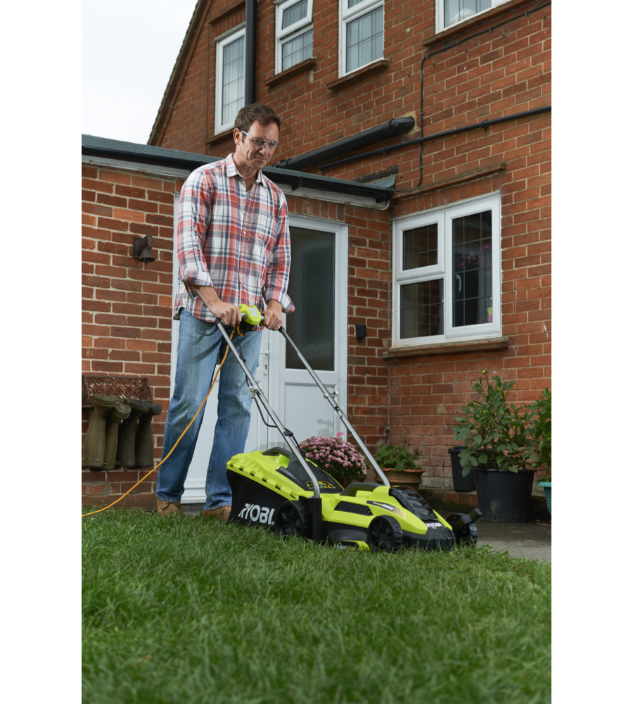 TAGLIAERBA ELETTRICO RYOBI "RLM13E33S" LARGHEZZA TAGLIO 33 CM 1300 W