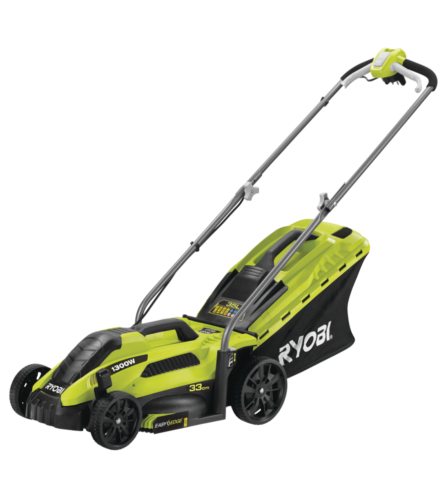 TAGLIAERBA ELETTRICO RYOBI "RLM13E33S" LARGHEZZA TAGLIO 33 CM 1300 W