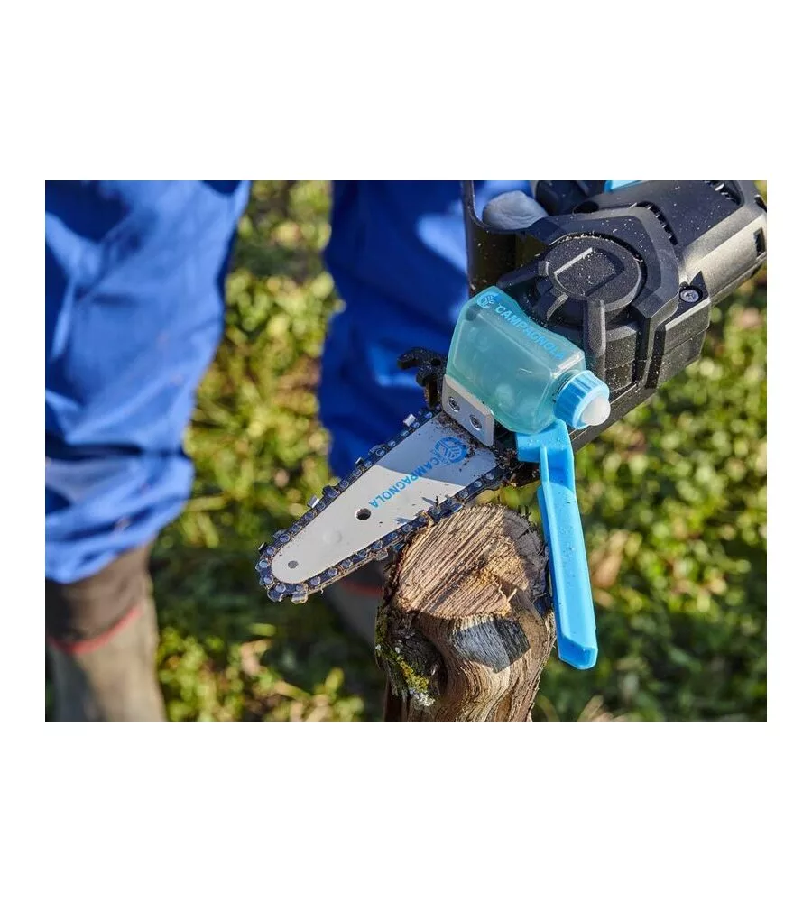 KIT VALIGETTA POTATORE A CATENA A BATTERIA CAMPAGNOLA "T-REX" BARRA 10 CM 2 BATTERIE 21,6V 2,5AH E 4,2AH, CARICABATTERIE TRIPLA USCITA, KIT ATTREZZI E COPRI-BARRA