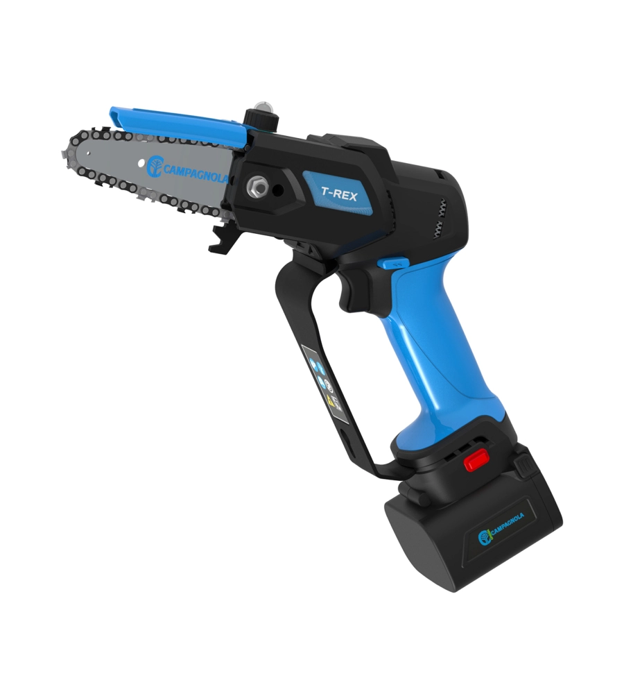 POTATORE A CATENA A BATTERIA CAMPAGNOLA "T-REX" BARRA 10 CM 2 BATTERIE 21,6V 2,5AH E 4,2AH