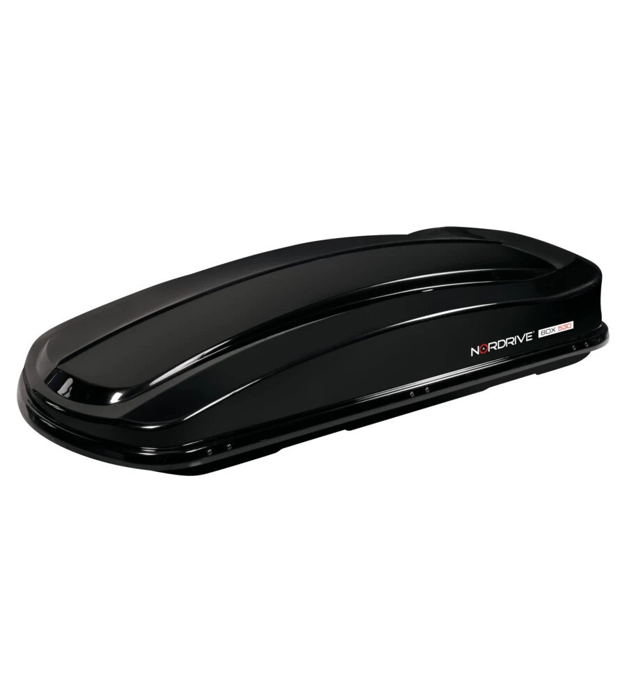 BOX TETTO PER AUTO 530 LITRI IN ABS CON DOPPIA APERTURA, NERO LUCIDO - N60025