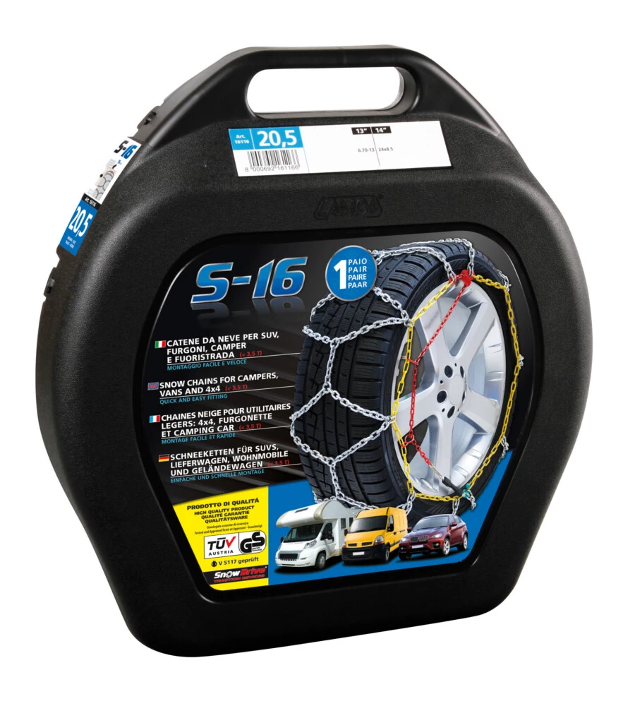 CATENE DA NEVE PER SUV E FURGONI "S-16" GR.24,6 SNOWDRIVE  16117