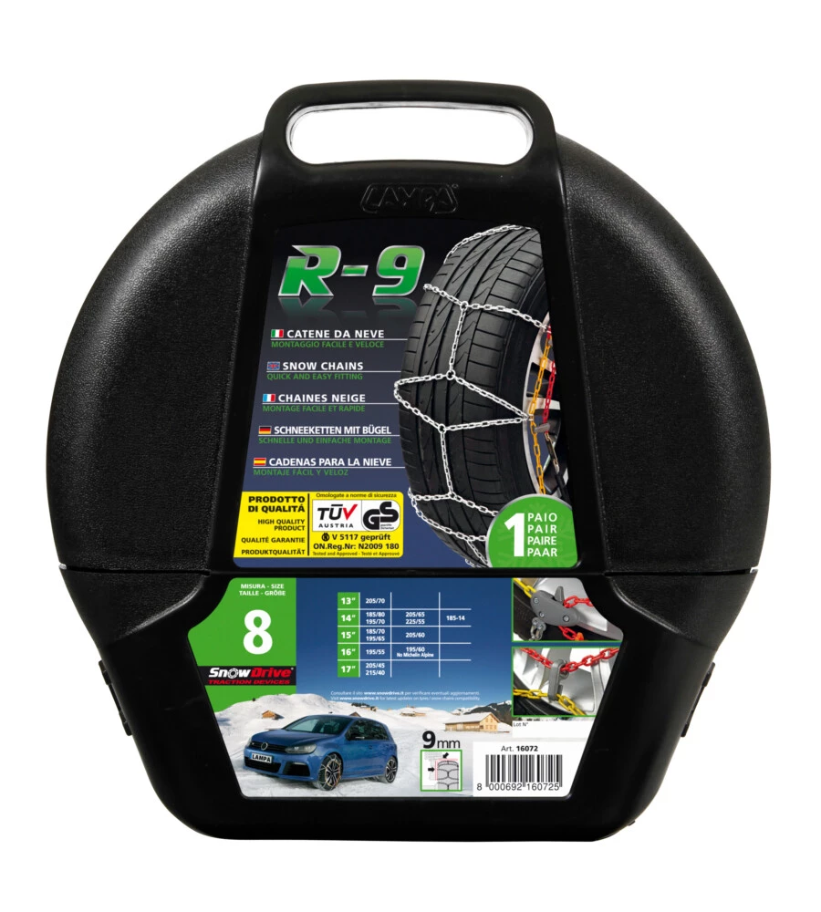CATENE DA NEVE PER AUTO SNOWDRIVE "GR 1" 9 MM - 16061