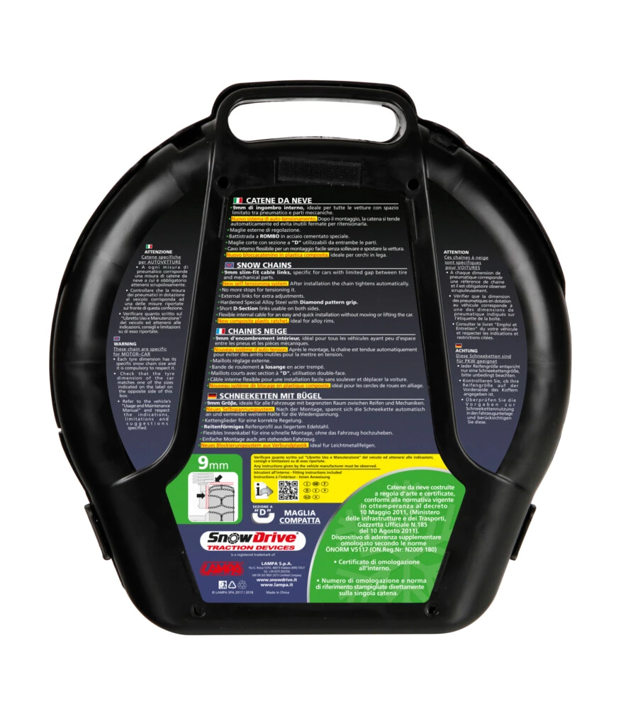 CATENE DA NEVE PER AUTO SNOWDRIVE "GR 1" 9 MM - 16061