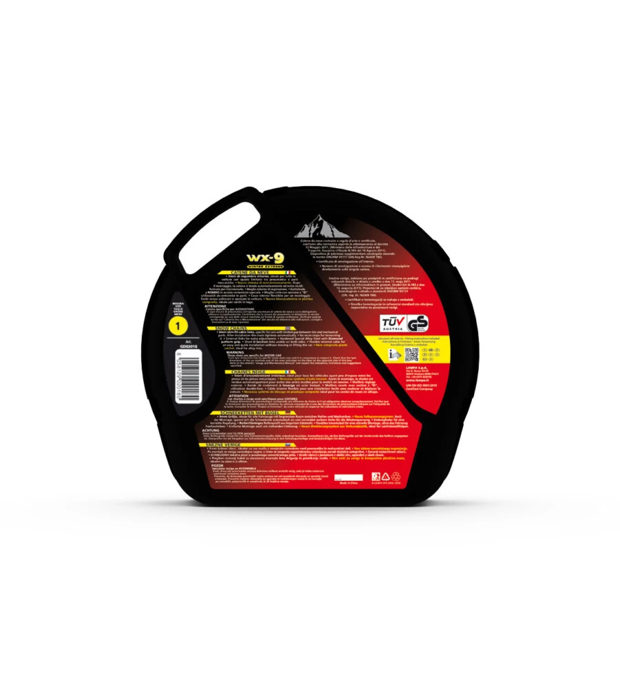 CATENE DA NEVE PER AUTO 9MM.GR.1 ROMBO WX-9 WINTER EXTREME WINTER EXTREME  GD02001