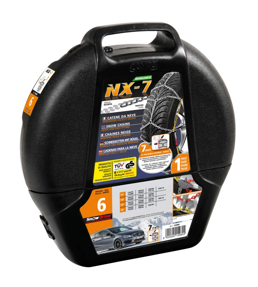 CATENE DA NEVE PER AUTO NX-7 7/9MM GR.10 SNOWDRIVE  15989