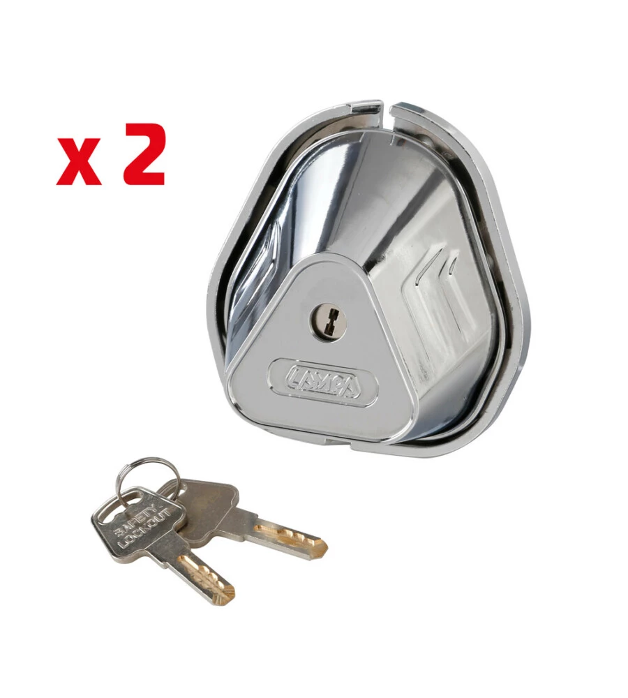 KIT 2 SERRATURE AGGIUNTIVE PER PORTE VEICOLI COMMERCIALI LAMPA "VIGILANT" - 65412
