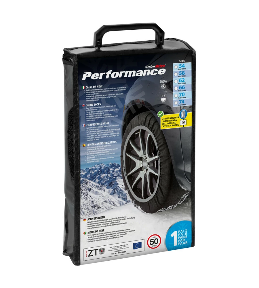 COPPIA DI CALZE DA NEVE PER AUTO SNOWDRIVE "SD66" - 17143