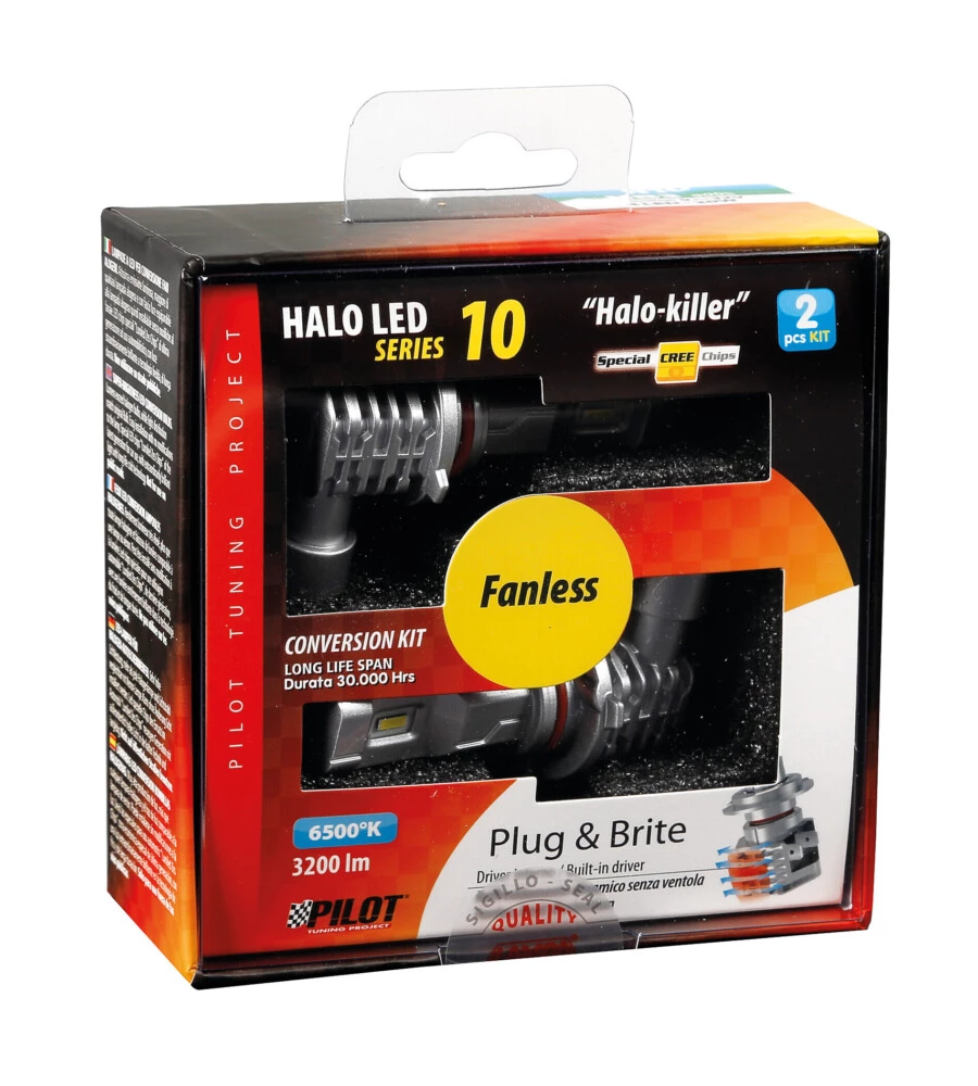 LAMPADE LED PER AUTO 9-32V HALO LED SERIE 10 HALO KILLER - (H10-HB3 9005) - 20W - P20D - 2 PZ  - SCATOLA  57733