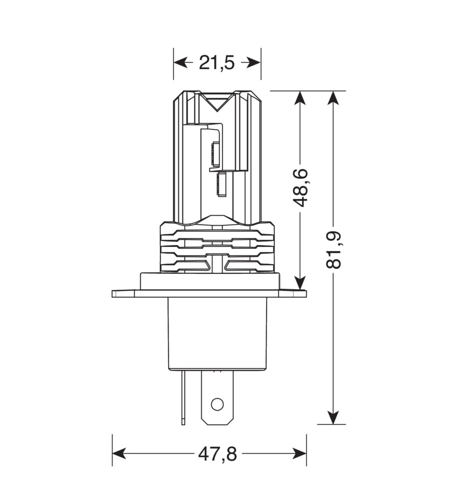 LAMPADE LED PER AUTO 9-32V HALO LED SERIE 10 HALO KILLER - (H4) - 20W - P43T - 2 PZ  - SCATOLA  57730