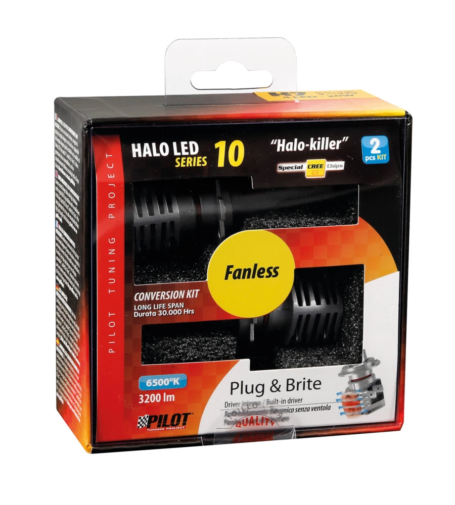 LAMPADE LED PER AUTO 9-32V HALO LED SERIE 10 HALO KILLER - (H7) - 20W - PX26D - 2 PZ  - SCATOLA  57731