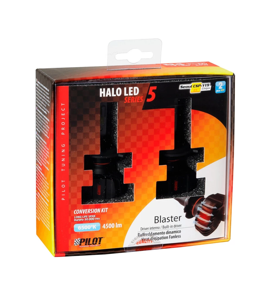 LAMPADE LED PER AUTO 9-32V HALO LED SERIE 5 BLASTER - (H4) - 20W - P43T - 2 PZ  - SCATOLA  57791