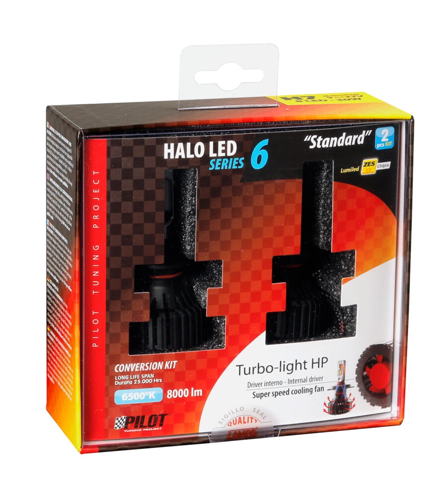 LAMPADE LED PER AUTO 9-32V HALO LED SERIE 6 STANDARD - (H7) - 30W - PX26D - 2 PZ  - SCATOLA  57785