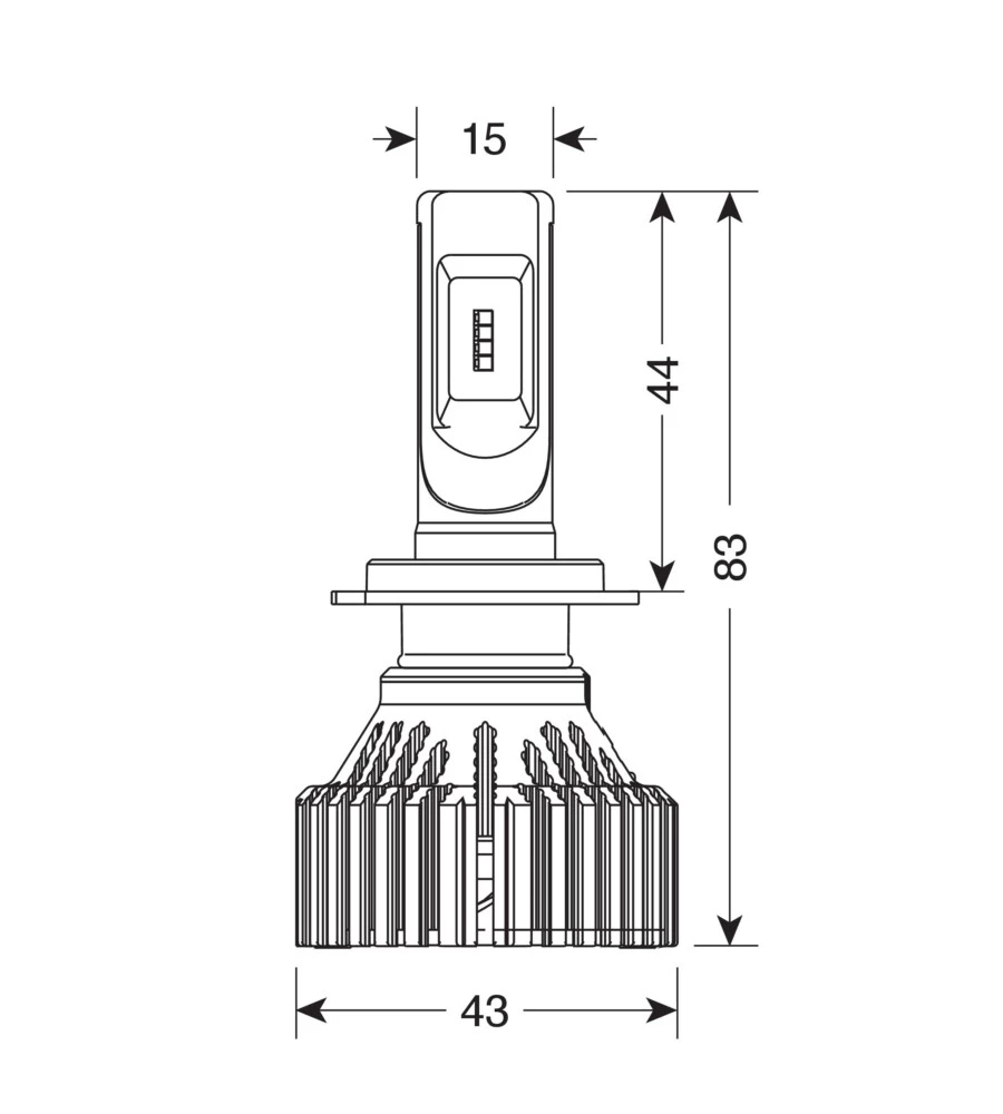 LAMPADE LED PER AUTO 9-32V HALO LED SERIE 6 STANDARD - (H7) - 30W - PX26D - 2 PZ  - SCATOLA  57785