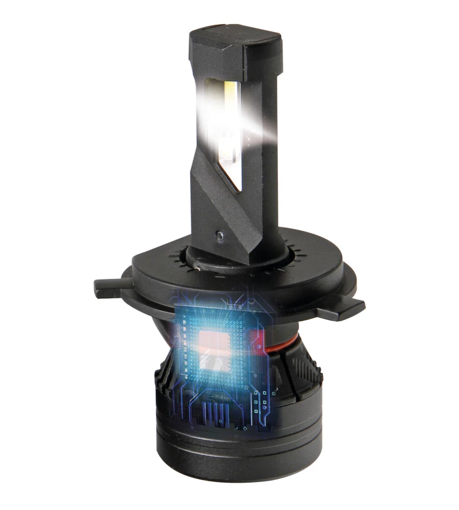 LAMPADE LED PER AUTO 9-32V HALO LED SERIE 9 ULTRA POWER COMPACT - (H4) - 45W - P43T - 2 PZ  - SCATOLA  57763