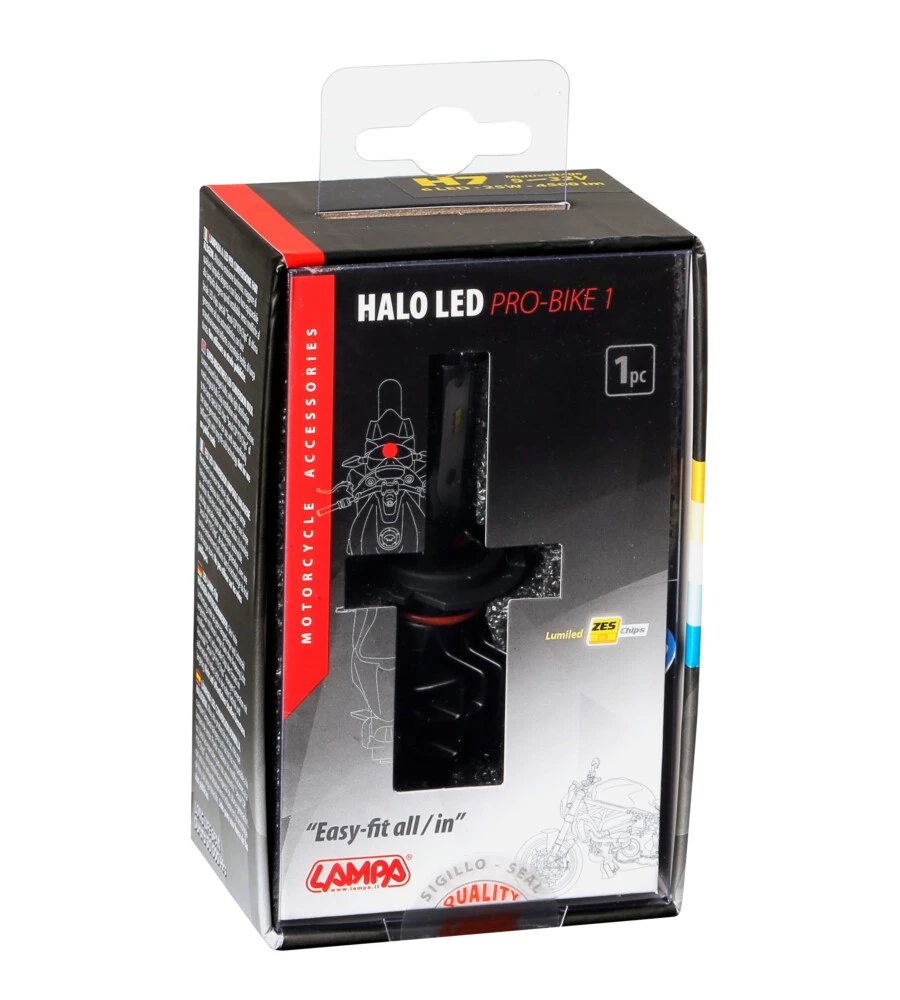 LAMPADE LED PER MOTO 9-32V HALO LED PRO-BIKE 1 - (H7) - 25W - PX26D - 1 PZ  - SCATOLA  57757