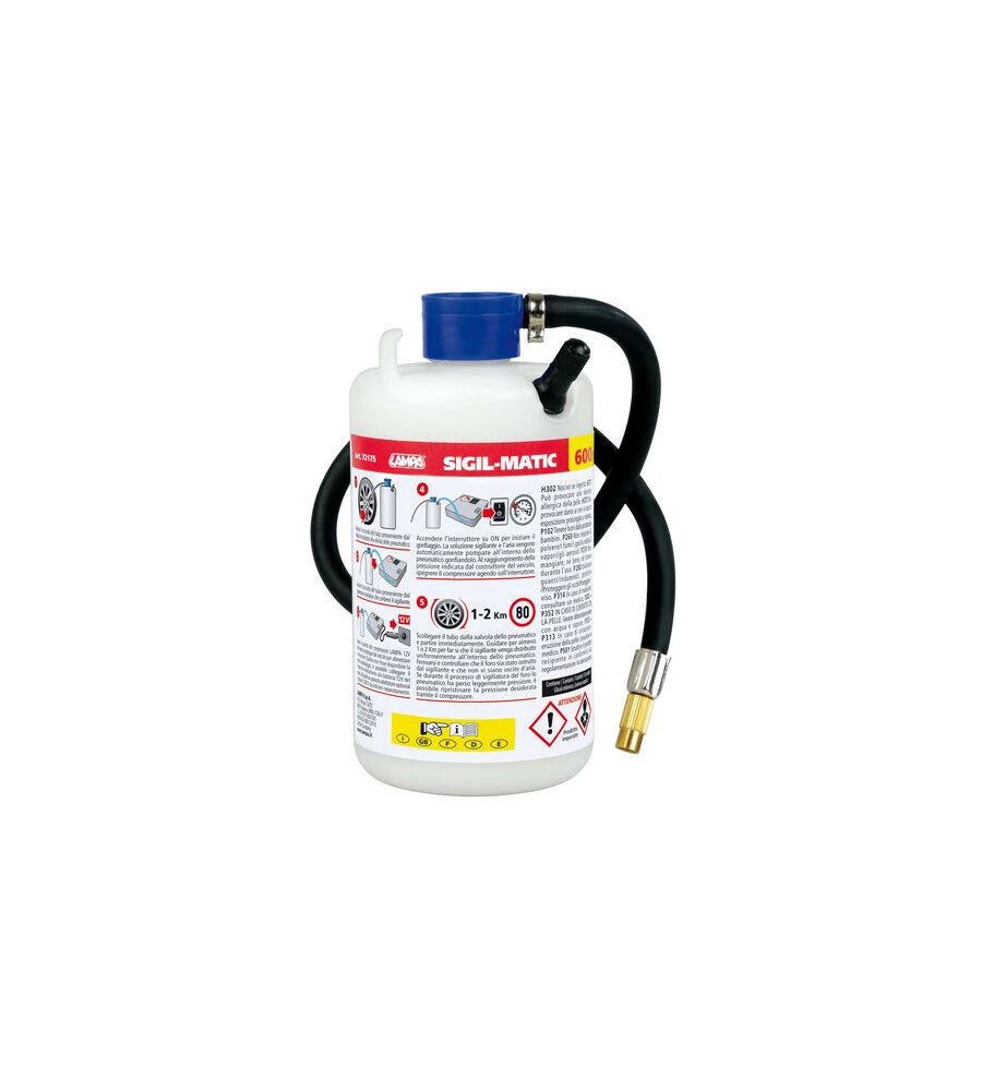 KIT LIQUIDO SIGILLANTE PER PNEUMATICI 600 ML SIGIL - MATIC  72175