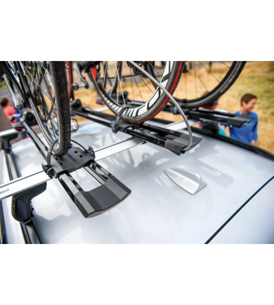 PORTA BICICLETTA DA TETTO "HIGHSPEED" CON FISSAGGIO RUOTA ANTERIORE - Y8002125