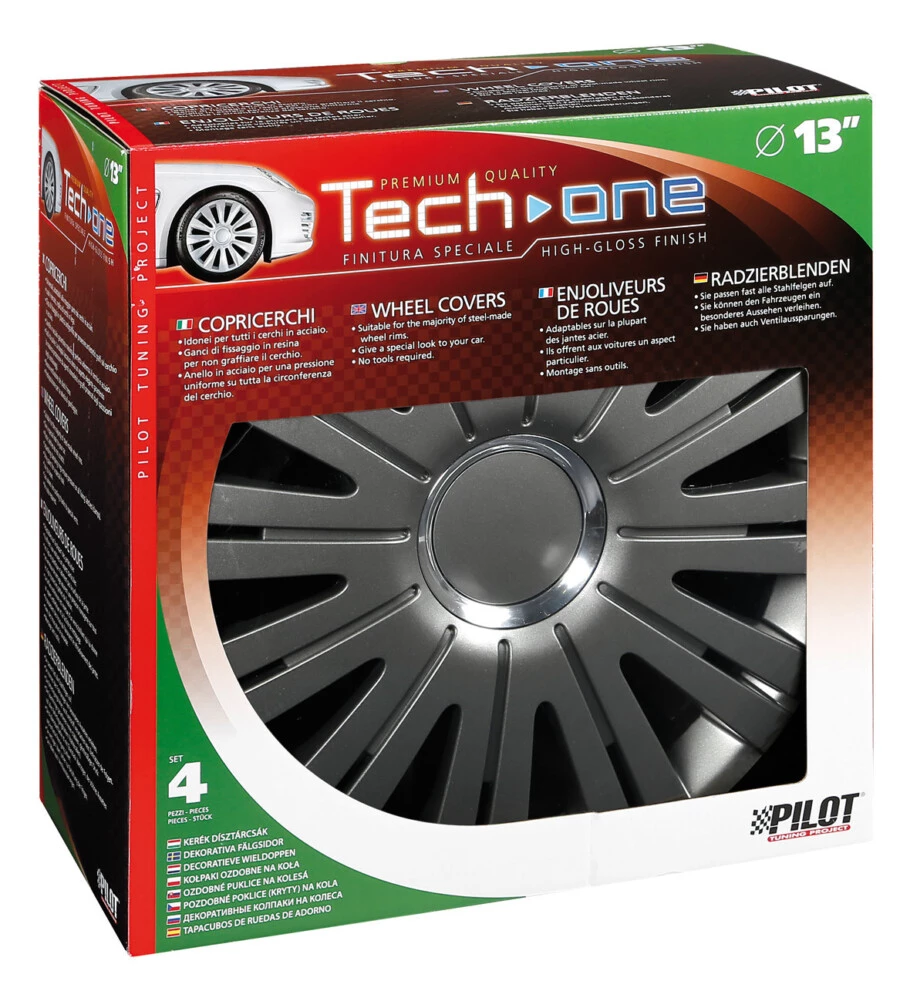 COPRICERCHI PER AUTO ACTIVE GRAFITE - Ø 13" PILOT  31560
