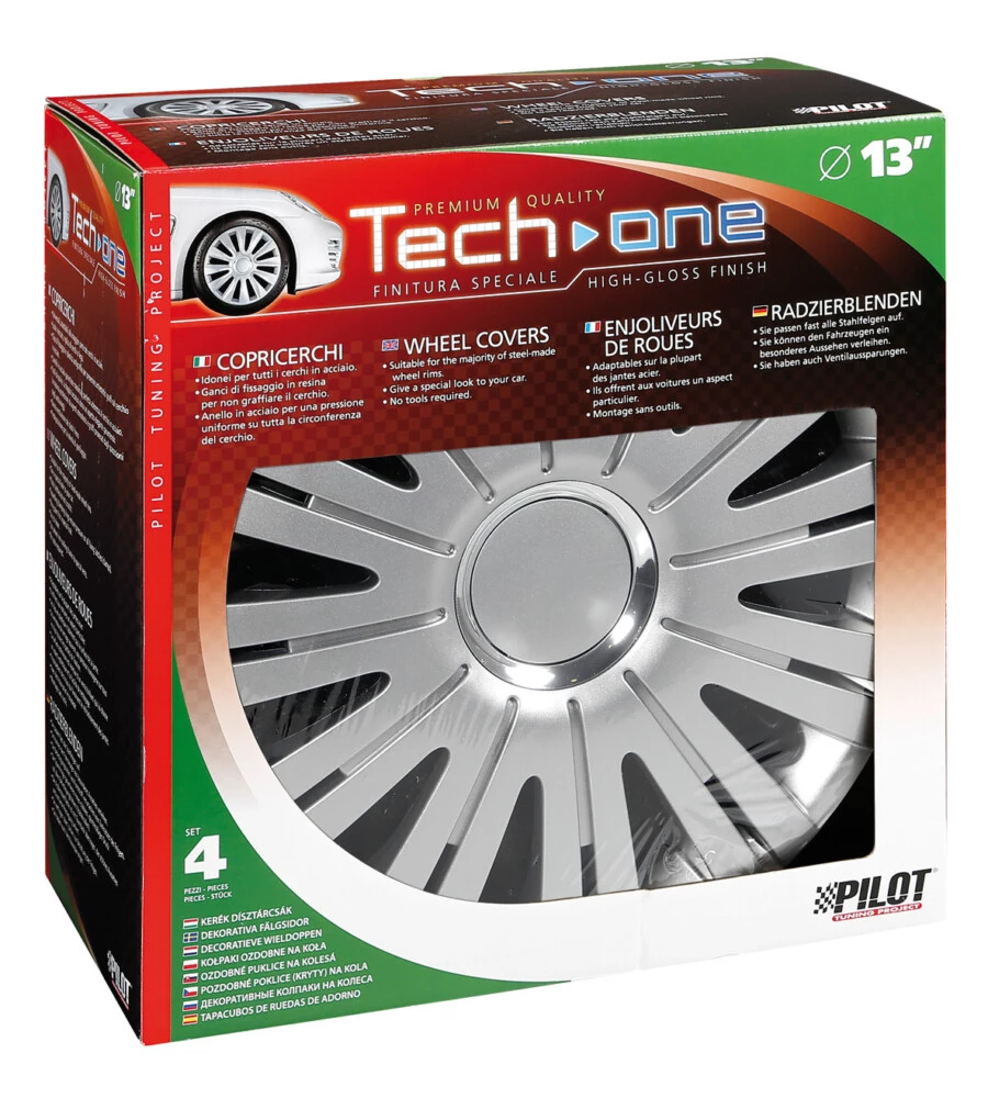 COPRICERCHI PER AUTO ACTIVE SILVER - Ø 13" PILOT  31555