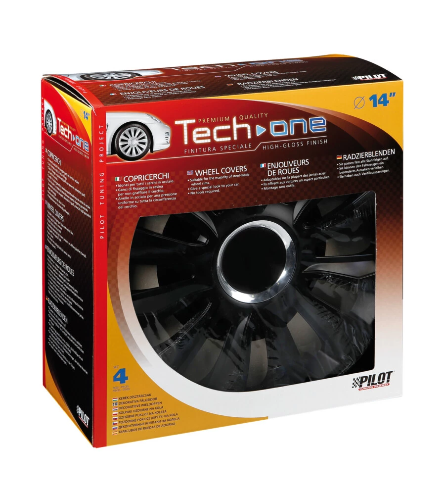 COPRICERCHI PER AUTO "AVALONE" PRO BLACK - Ø 14"  31526