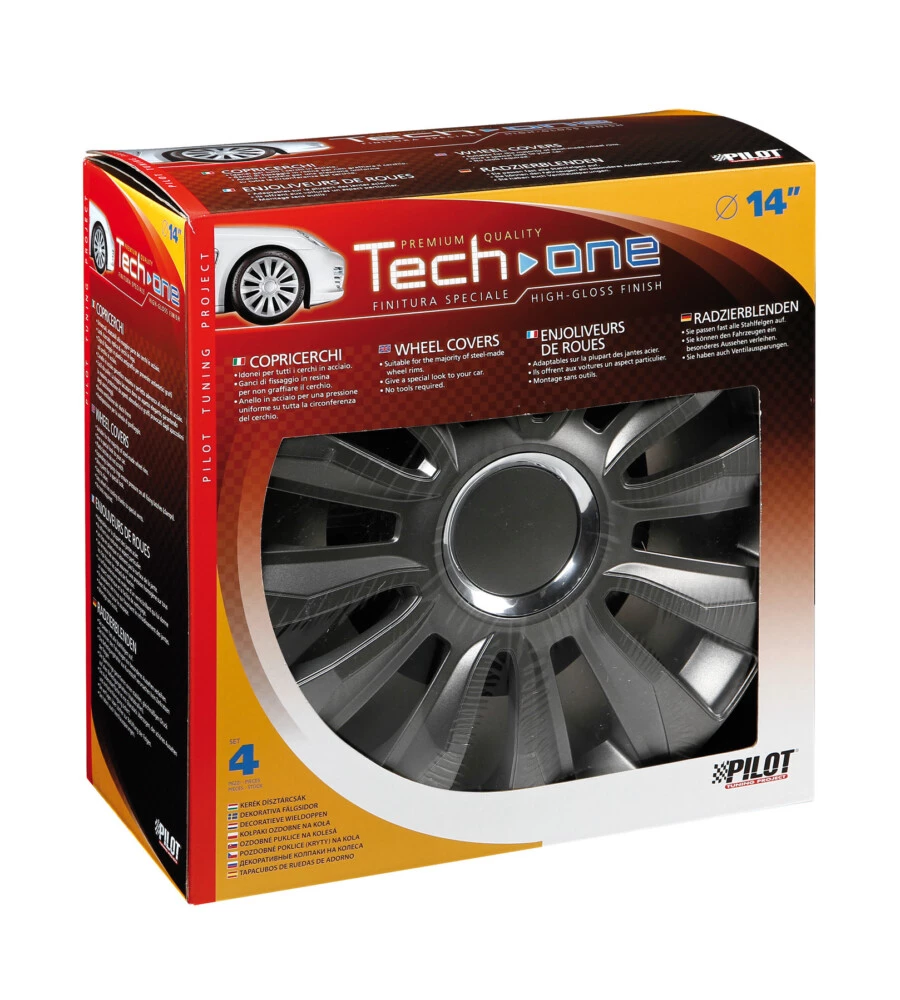 COPRICERCHI PER AUTO "AVALONE" PRO DARK - Ø 14"  31531