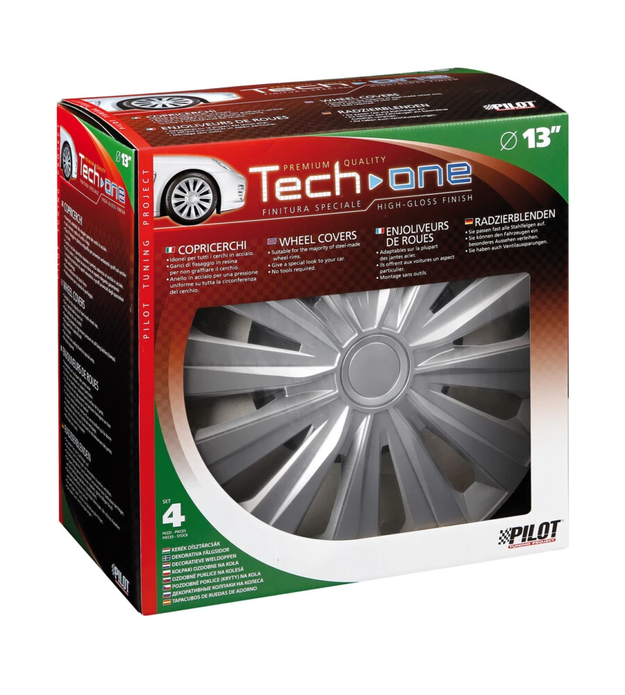 COPRICERCHI PER AUTO "MULTI SILVER" - Ø 13" PILOT  31635