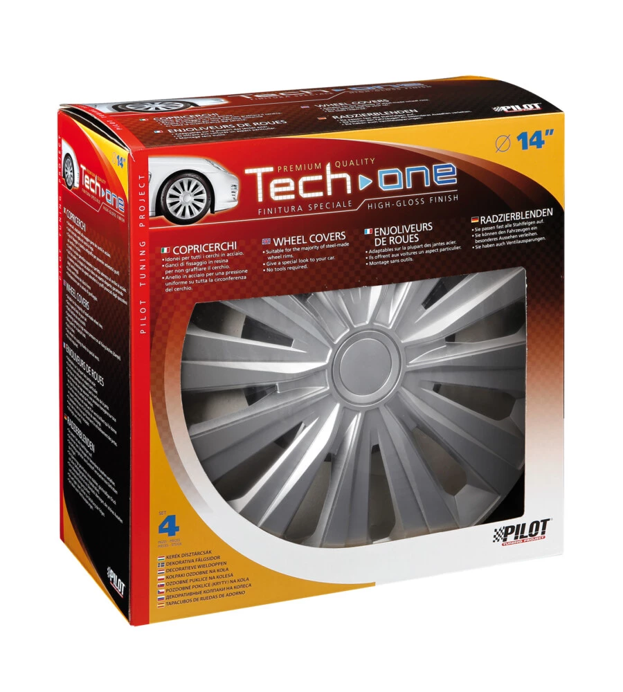 COPRICERCHI PER AUTO "MULTI SILVER" - Ø 14" PILOT  31636