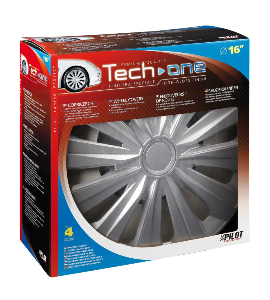 COPRICERCHI PER AUTO "MULTI SILVER" - Ø 16" PILOT  31638