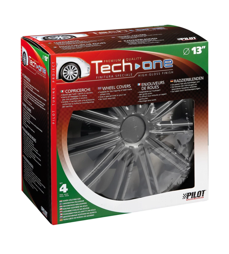 COPRICERCHI PER AUTO NERO DARK - Ø 13"  31515