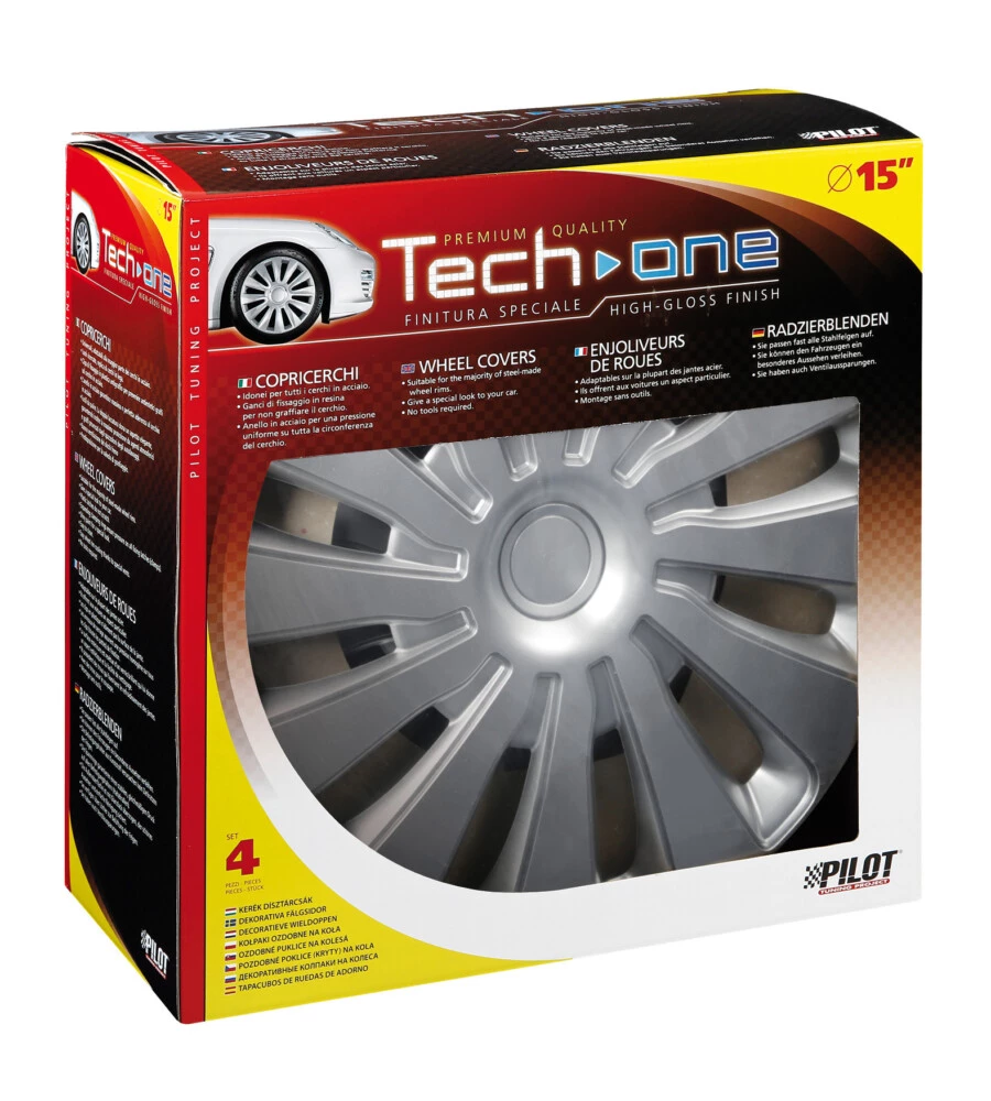 COPRICERCHI PER AUTO "SEPANG" SILVER - Ø 15" PILOT  31652