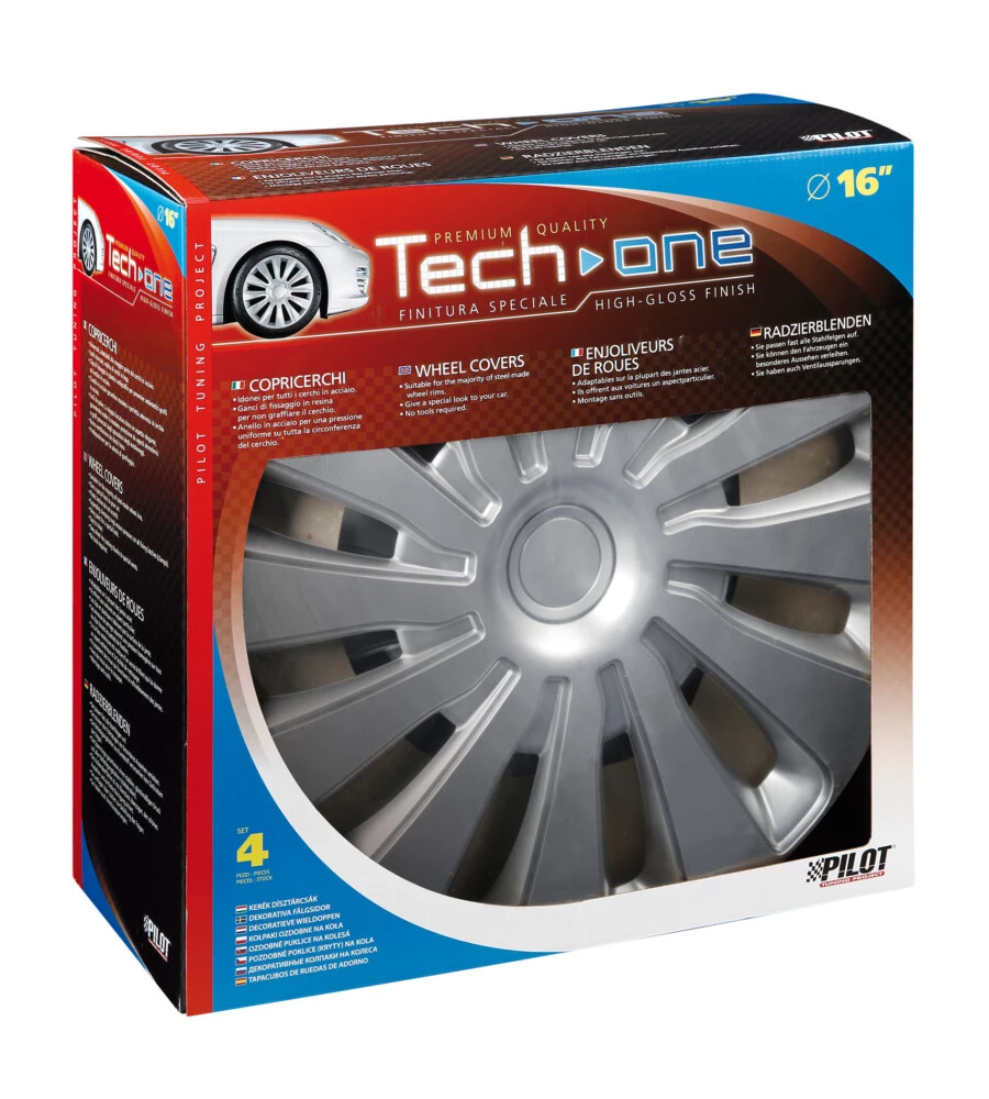COPRICERCHI PER AUTO "SEPANG" SILVER - Ø 16" PILOT  31653