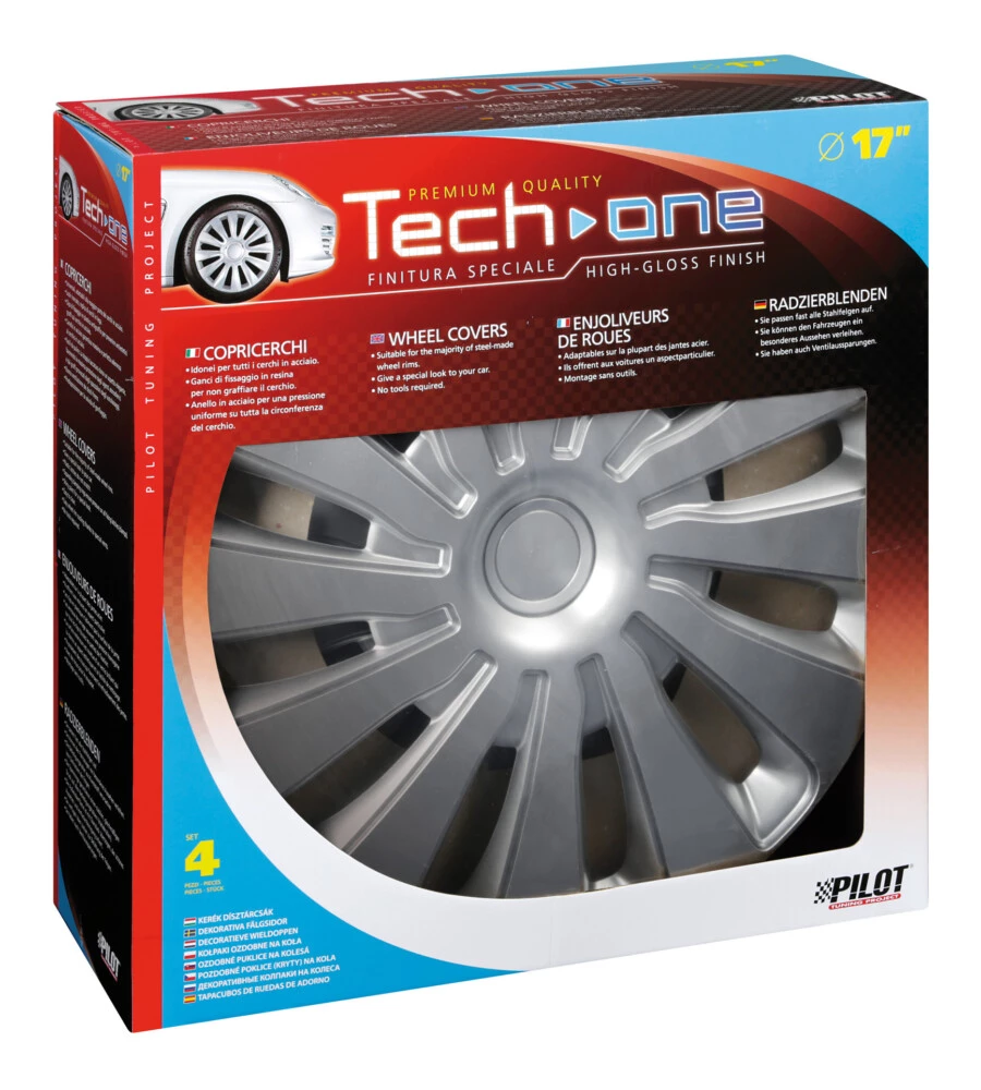 COPRICERCHI PER AUTO "SEPANG" SILVER - Ø 17" PILOT  31654