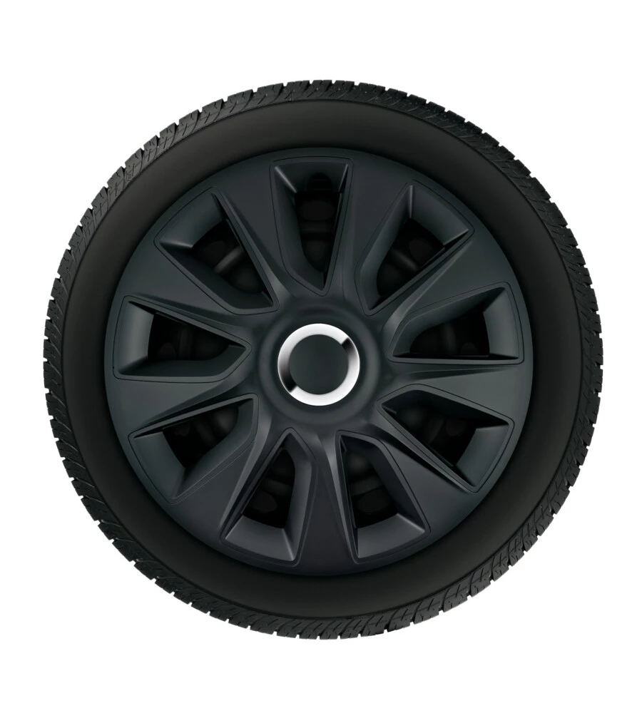 COPRICERCHI PER AUTO "STRATOS RC BLACK" - Ø 13" PILOT  31605