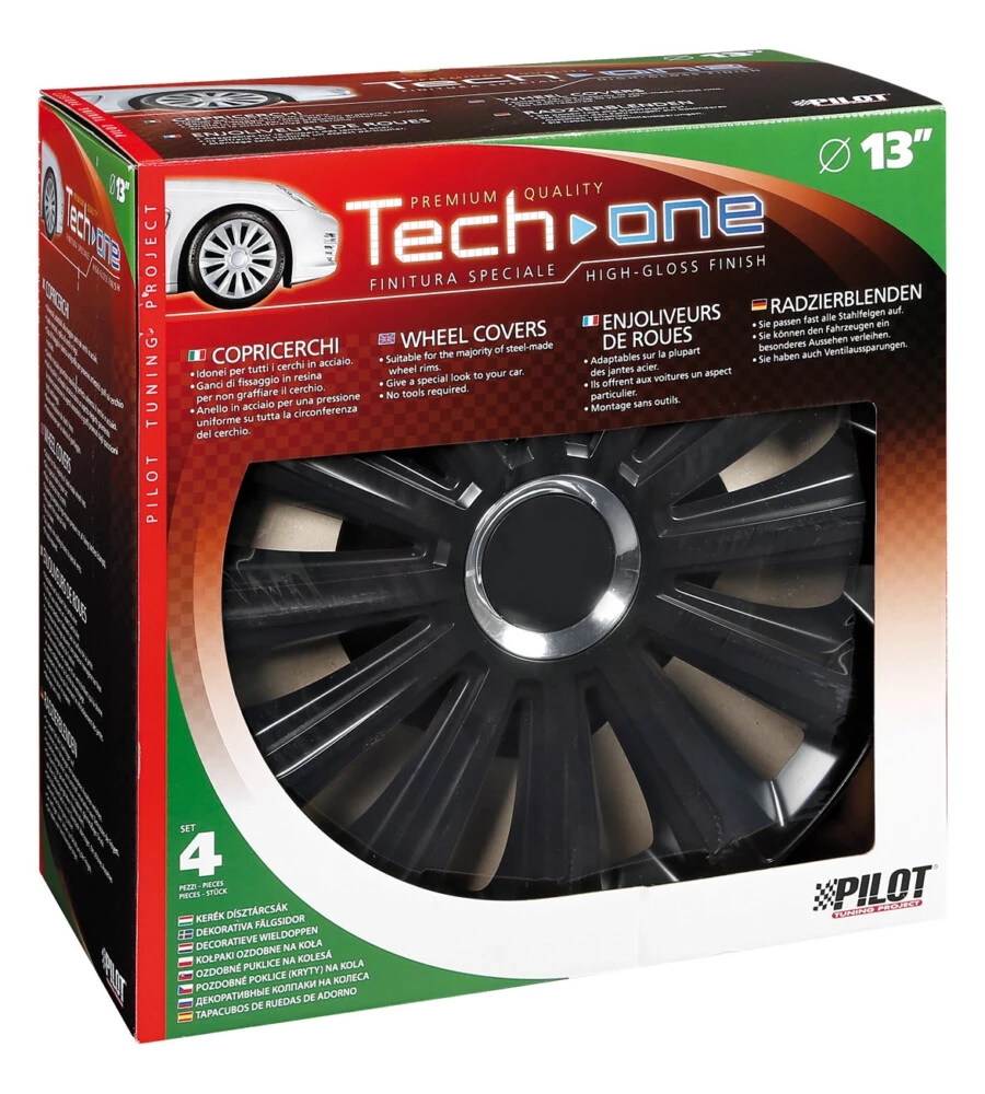 COPRICERCHI PER AUTO TREND BLACK - Ø 13" PILOT  31580