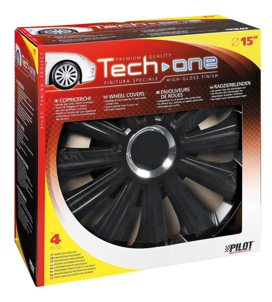 COPRICERCHI PER AUTO TREND BLACK - Ø 15" PILOT  31582