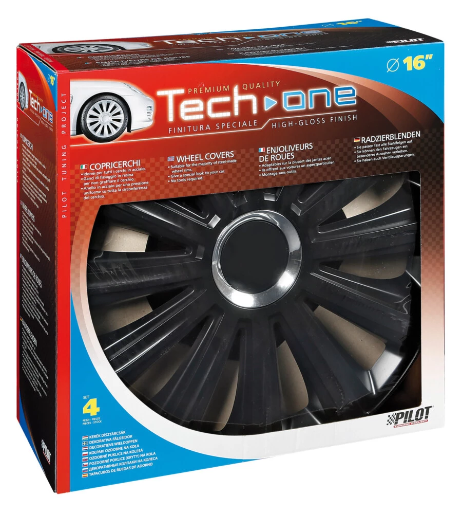 COPRICERCHI PER AUTO TREND BLACK - Ø 16" PILOT  31583