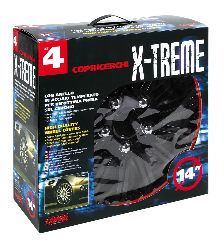 COPRICERCHI PER AUTO C-118, X-TREME - Ø 14"  31200